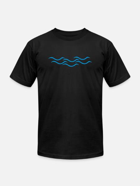 water - Unisex Jersey T-Shirt by Bella + Canvas - black
