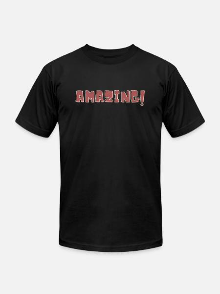 amazing! text logo - Unisex Jersey T-Shirt by Bella + Canvas - black