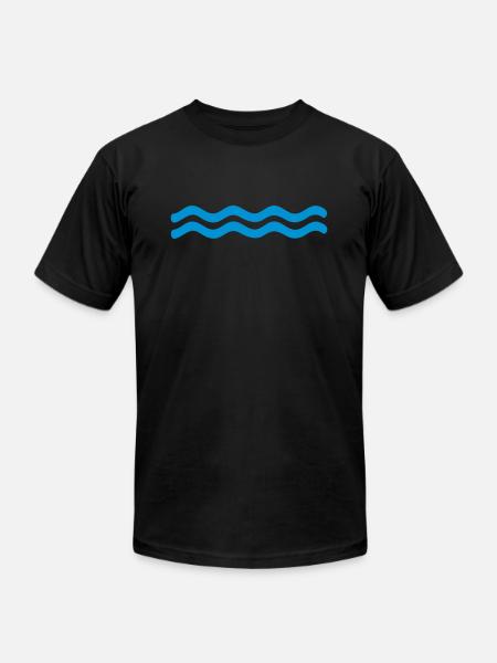 water - Unisex Jersey T-Shirt by Bella + Canvas - black