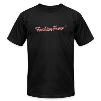 "FashionFever" 1 - Unisex Jersey T-Shirt by Bella + Canvas - black - Front - Jose (178cm)