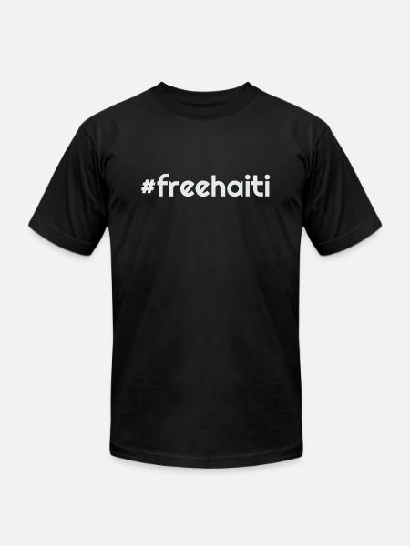 Free Haiti #1 - Unisex Jersey T-Shirt by Bella + Canvas - black