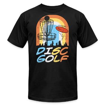 Débardeur Disc Golf Vintage - T-shirt unisexe Bella + Canvas - noir - Devant - Jose (178cm)