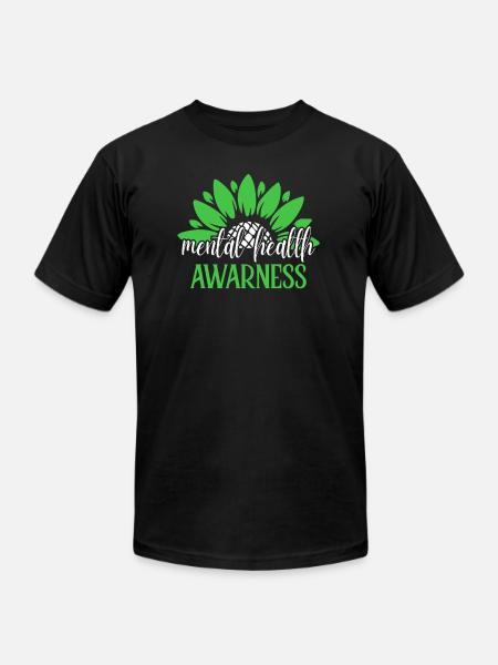 Mental Health Awareness mental health awareness - Unisex Jersey T-Shirt by Bella + Canvas - black