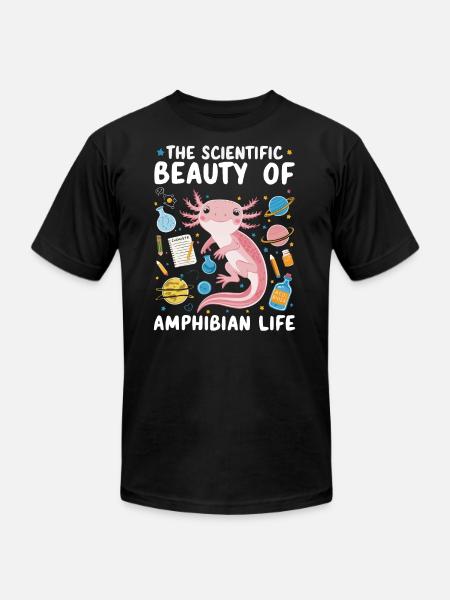 Axolotl Science Teacher Mexican Salamander - Unisex Jersey T-Shirt by Bella + Canvas - black