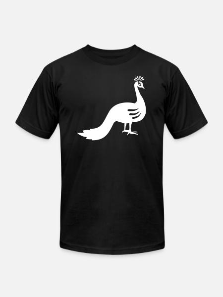 Peacock - Unisex Jersey T-Shirt by Bella + Canvas - black