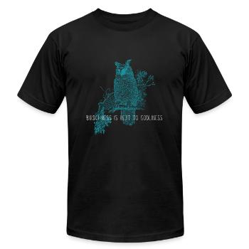 Birdli-ness is Next to Godliness - Unisex Jersey T-Shirt by Bella + Canvas - black - Front - Jose (178cm)