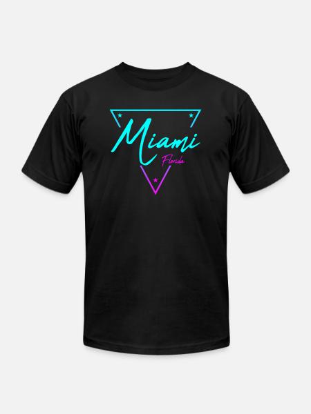 Miami Florida - Unisex Jersey T-Shirt by Bella + Canvas - black
