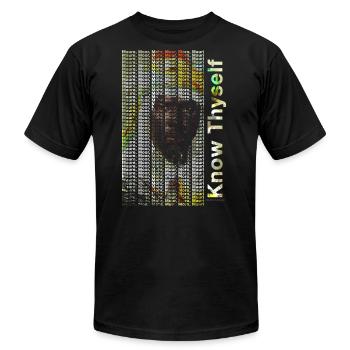 Moor Painting T shirt - Unisex Jersey T-Shirt by Bella + Canvas - black - Front - Jose (178cm)