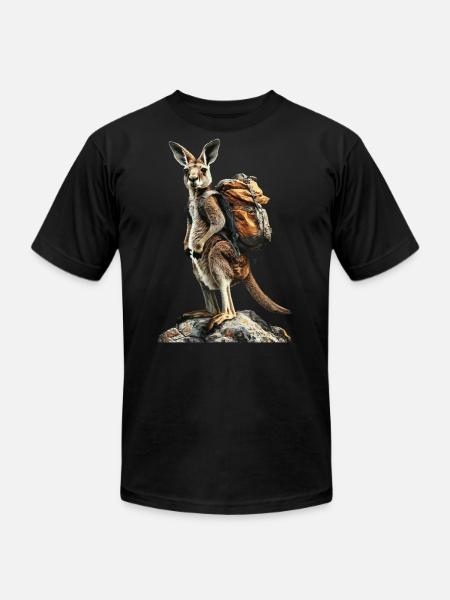 Kangaroo - Unisex Jersey T-Shirt by Bella + Canvas - black