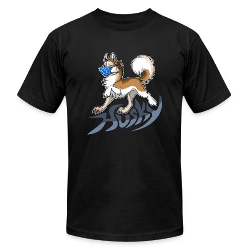 Masky Husky (mask / masked) - Unisex Jersey T-Shirt by Bella + Canvas
