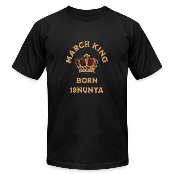 March King - Unisex Jersey T-Shirt by Bella + Canvas - black - Front - Jose (178cm)