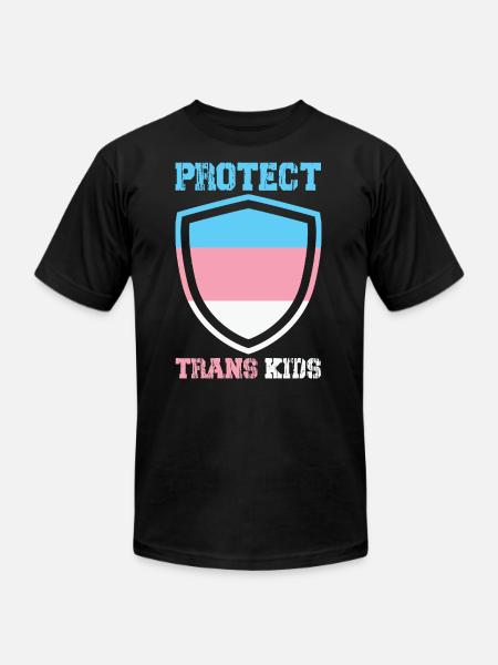 Protect Trans Kids - Unisex Jersey T-Shirt by Bella + Canvas - black