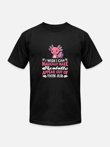 Axolotl Salamander - Unisex Jersey T-Shirt by Bella + Canvas - black
