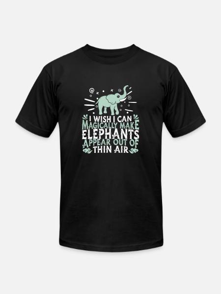 Elephant - Unisex Jersey T-Shirt by Bella + Canvas - black