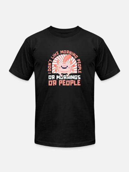 Axolotl Salamander - Unisex Jersey T-Shirt by Bella + Canvas - black