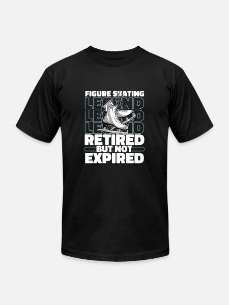 Figure Skating Retired - Unisex Jersey T-Shirt by Bella + Canvas - black