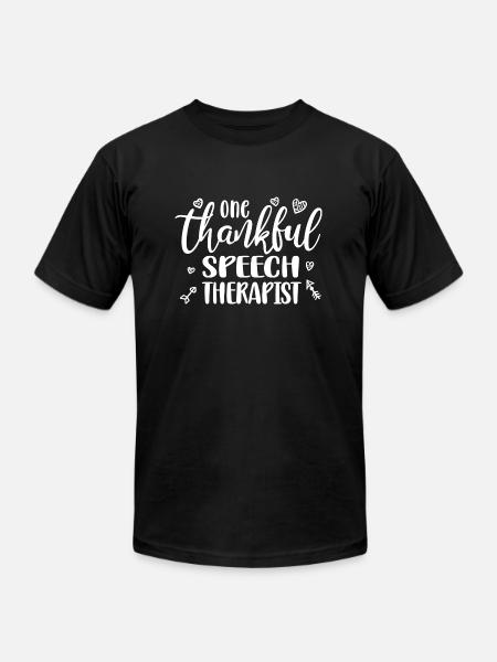 Speech therapist, Speech therapy - Unisex Jersey T-Shirt by Bella + Canvas - black