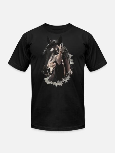 Horse - Unisex Jersey T-Shirt by Bella + Canvas - black