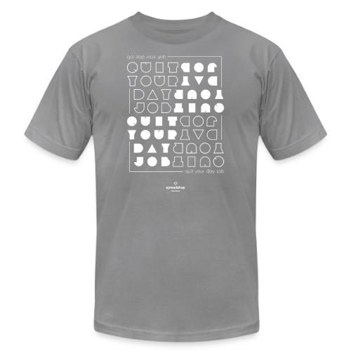 Quit upside white - Unisex Jersey T-Shirt by Bella + Canvas