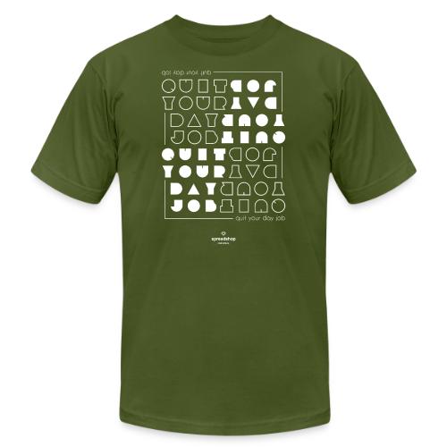 Quit upside white - Unisex Jersey T-Shirt by Bella + Canvas