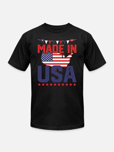 4th of july - Unisex Jersey T-Shirt by Bella + Canvas - black