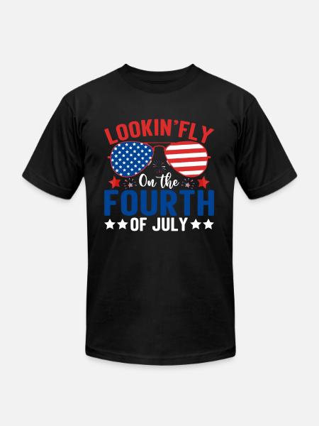 4th of july - Unisex Jersey T-Shirt by Bella + Canvas - black