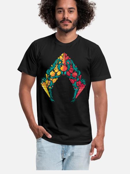 Aquaman Film Logo - Unisex Jersey T-Shirt by Bella + Canvas - black - Front - Jose (178cm)
