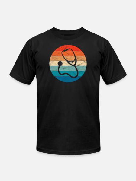 Stethoscope - Unisex Jersey T-Shirt by Bella + Canvas - black