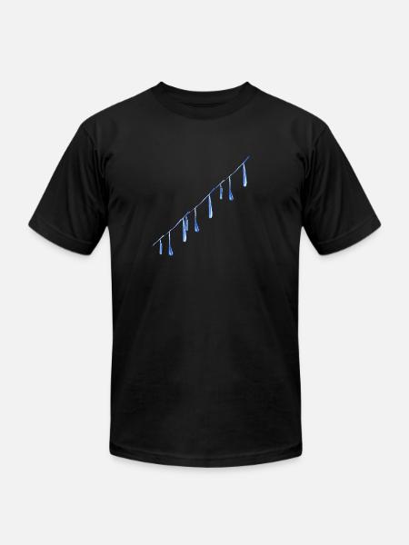 water drop line water - Unisex Jersey T-Shirt by Bella + Canvas - black