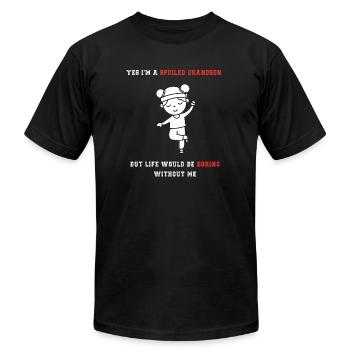 Yes I'm A Spoiled Grandson - Unisex Jersey T-Shirt by Bella + Canvas - black - Front - Jose (178cm)