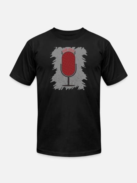 On Air Microphone - Unisex Jersey T-Shirt by Bella + Canvas - black