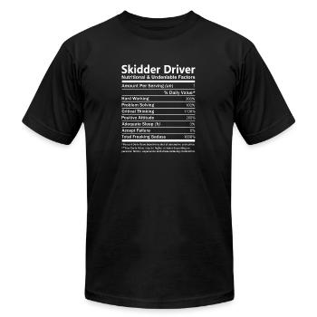T-shirt conducteur de débardeur - Nutritionnel et indéniable - T-shirt unisexe Bella + Canvas - noir - Devant - Jose (178cm)
