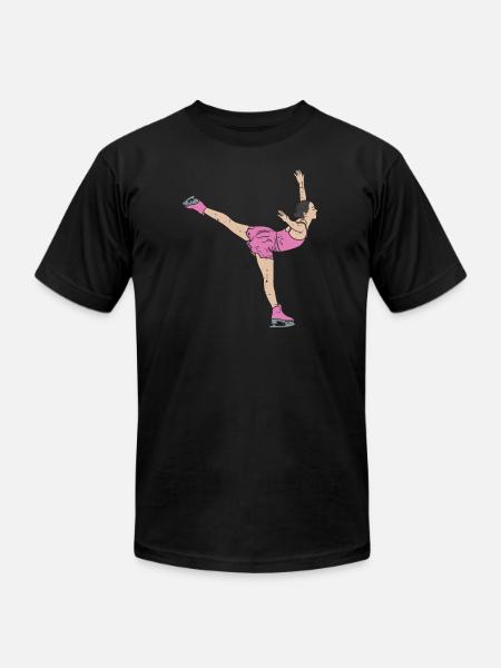 Figure Skating - Unisex Jersey T-Shirt by Bella + Canvas - black
