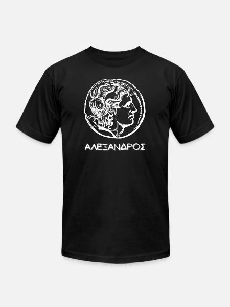 Alexander The Great Coin - Unisex Jersey T-Shirt by Bella + Canvas - black