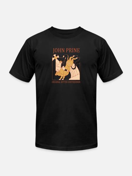 John Prine - Unisex Jersey T-Shirt by Bella + Canvas - black