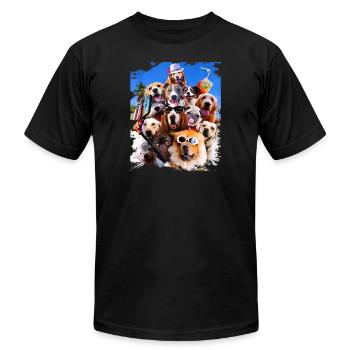 Chien Selfie Portant des lunettes Débardeur - T-shirt unisexe Bella + Canvas - noir - Devant - Jose (178cm)