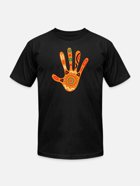 African Hand - Unisex Jersey T-Shirt by Bella + Canvas - black