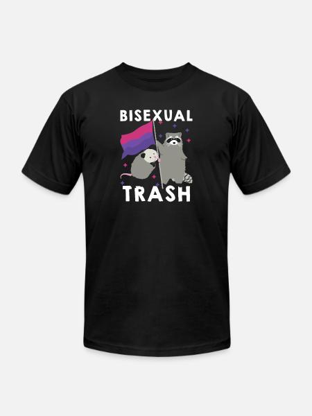 Bisexual Trash - Unisex Jersey T-Shirt by Bella + Canvas - black