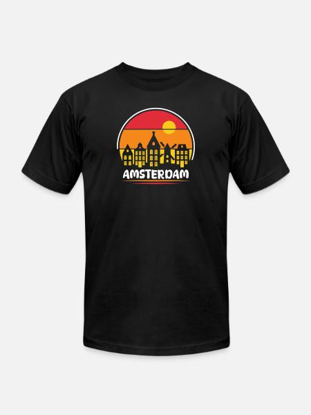 Amsterdam - Unisex Jersey T-Shirt by Bella + Canvas - black