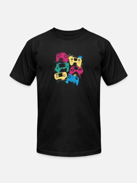 Joysticks - Unisex Jersey T-Shirt by Bella + Canvas - black
