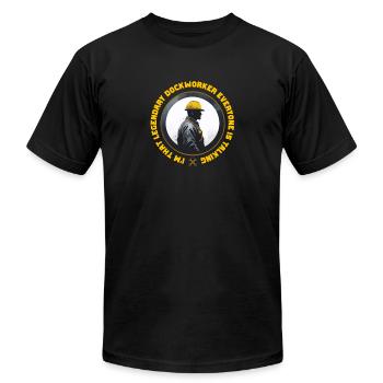 Débardeur, docker légendaire - T-shirt unisexe Bella + Canvas - noir - Devant - Jose (178cm)