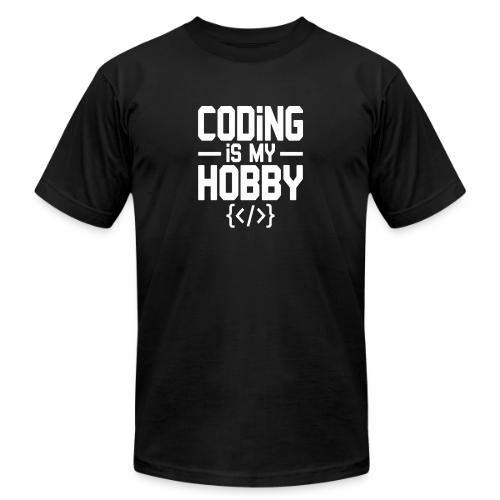 Coding Is My Hobby Typography - Unisex Jersey T-Shirt by Bella + Canvas