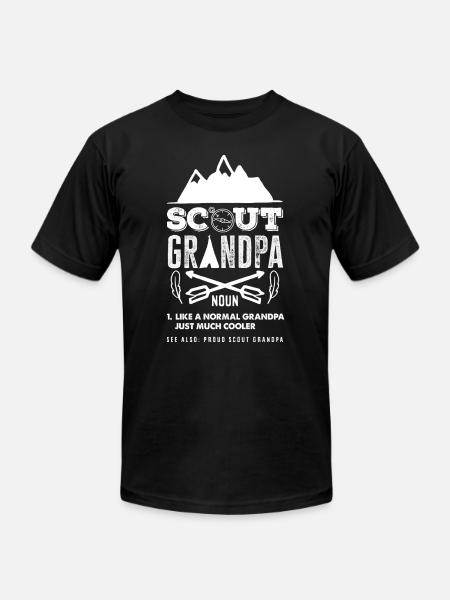 Proud Scout Grandpa Grandfather Scouting - Unisex Jersey T-Shirt by Bella + Canvas - black