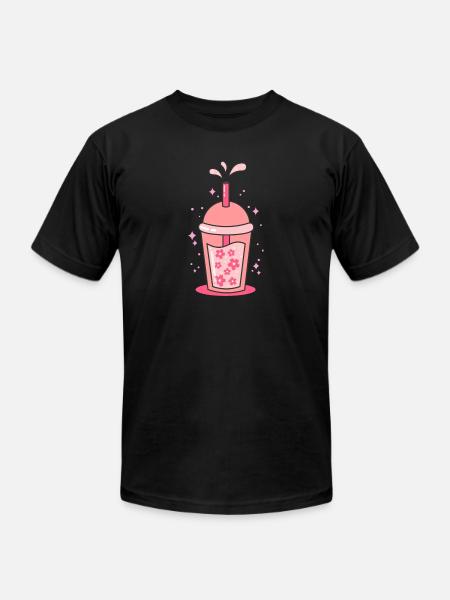 Japanese Cherry Blossom Drink! - Unisex Jersey T-Shirt by Bella + Canvas - black