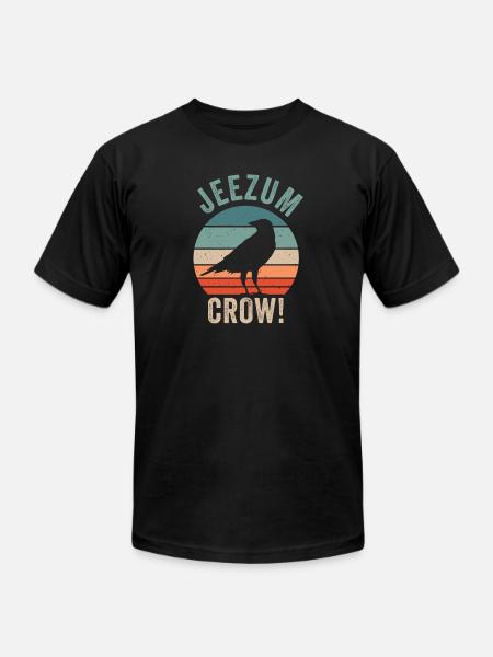 Jeezum Crow Vermont Raven - Unisex Jersey T-Shirt by Bella + Canvas - black