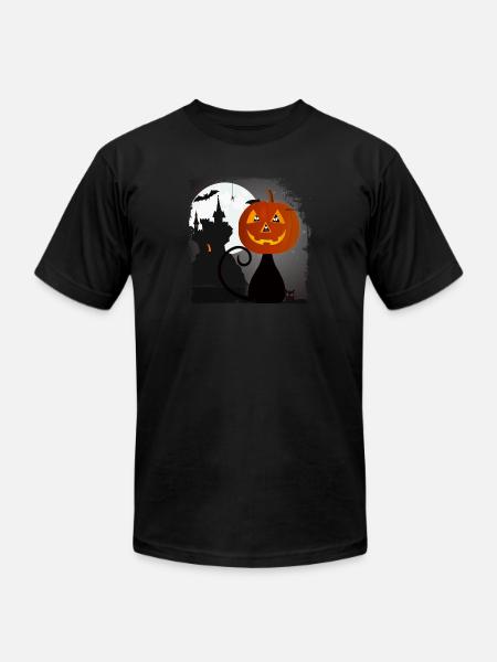 Happy Halloween Horror creepy spooky scary - Unisex Jersey T-Shirt by Bella + Canvas - black