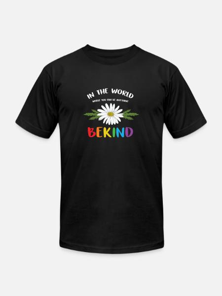 Be Anything Be Kind Pride - Unisex Jersey T-Shirt by Bella + Canvas - black