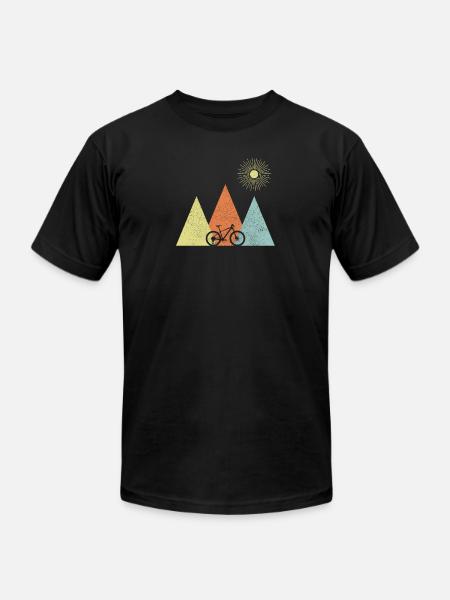 Mountain Bike MTB Mountain Biker Gift - Unisex Jersey T-Shirt by Bella + Canvas - black