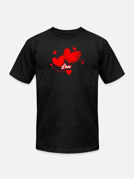 Love - Unisex Jersey T-Shirt by Bella + Canvas - black