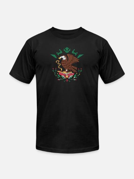 Mexican Eagle Aztec Style - Unisex Jersey T-Shirt by Bella + Canvas - black